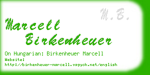 marcell birkenheuer business card